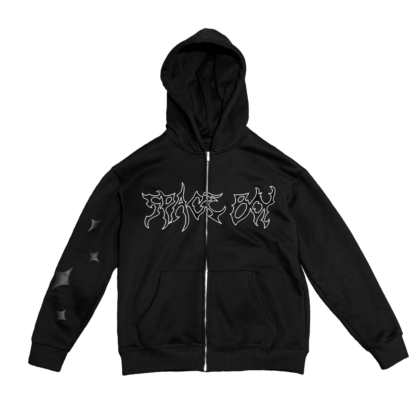 Space Boy Zip Hoodie (Black)